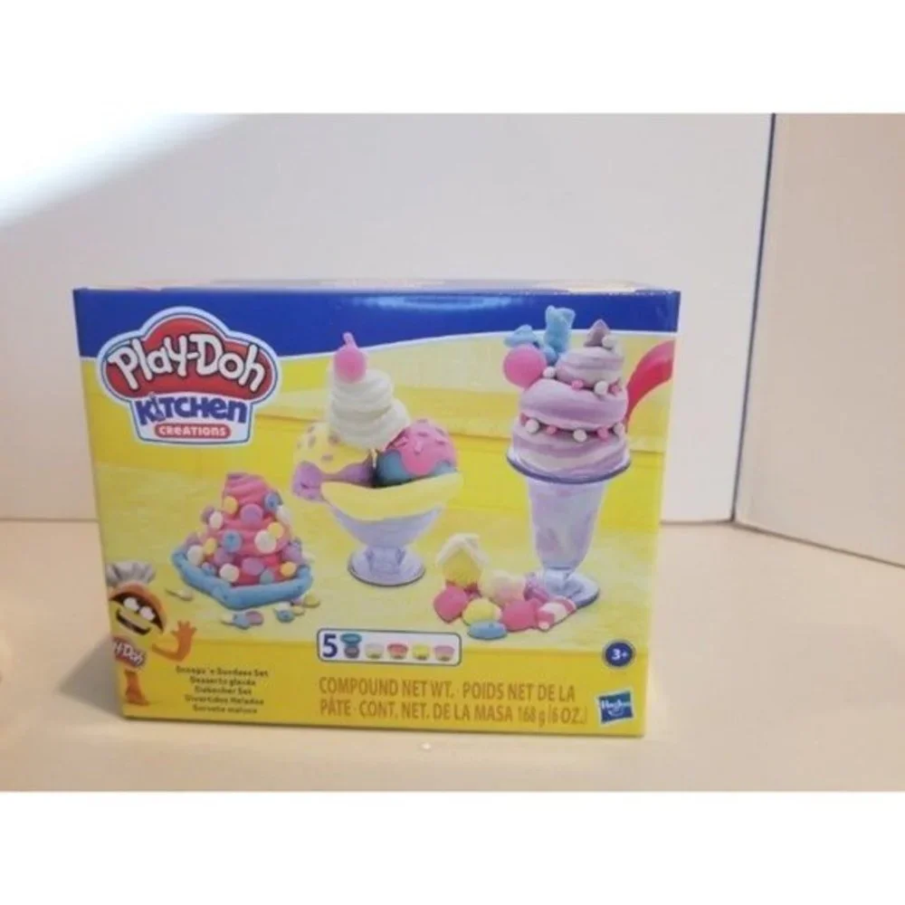 Play Doh Kitchen Milk and Cookies and Sundaes Sets‎ New 2